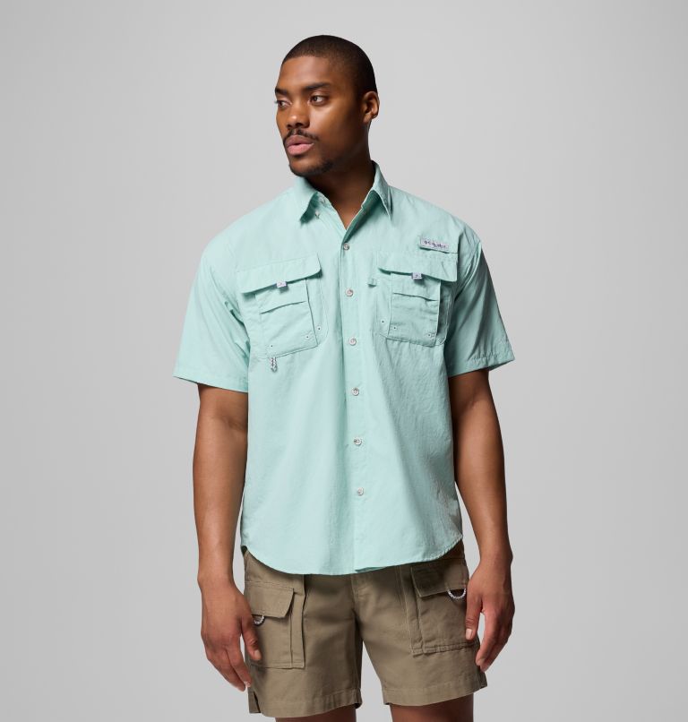 Men’s PFG Bahama II Short Sleeve Shirt - Tall, Color: Misty Jade, image 1