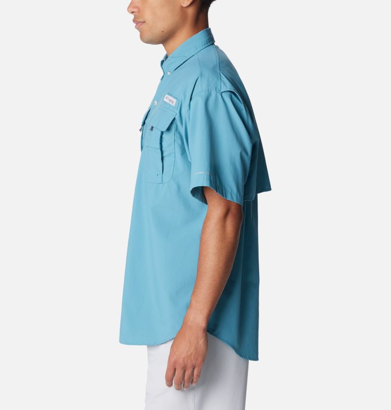 Men’s PFG Bahama II Short Sleeve Shirt - Tall, Color: Canyon Blue, image 3