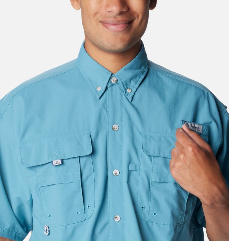 Men’s PFG Bahama II Short Sleeve Shirt - Tall, Color: Canyon Blue, image 4