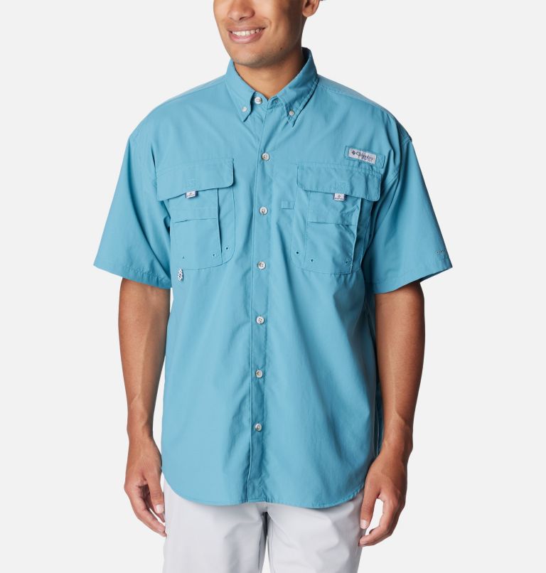 Men’s PFG Bahama II Short Sleeve Shirt - Tall, Color: Canyon Blue, image 1