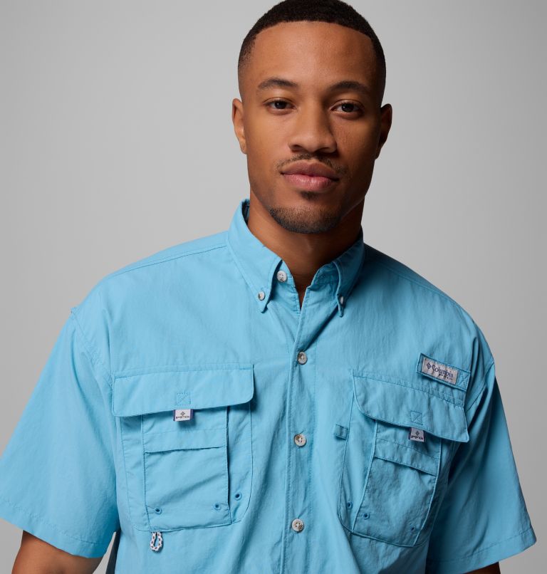 Men’s PFG Bahama II Short Sleeve Shirt - Tall, Color: Vintage Blue, image 5