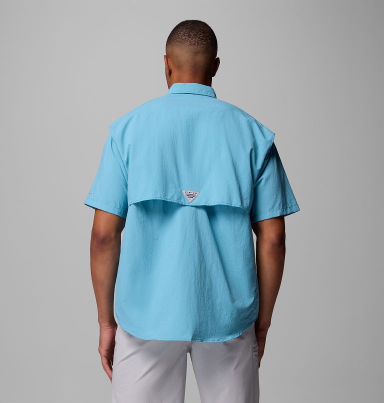 Men’s PFG Bahama II Short Sleeve Shirt - Tall, Color: Vintage Blue, image 3