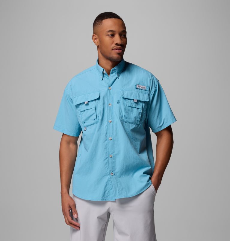Men’s PFG Bahama II Short Sleeve Shirt - Tall, Color: Vintage Blue, image 1