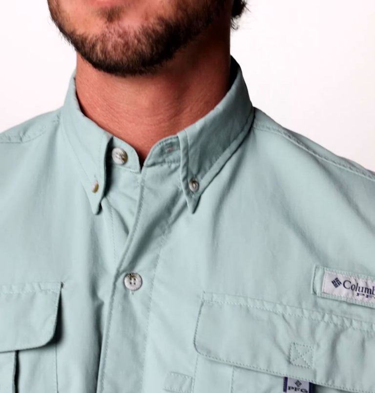 Men’s PFG Bahama II Short Sleeve Shirt - Tall, Color: Crushed Blue