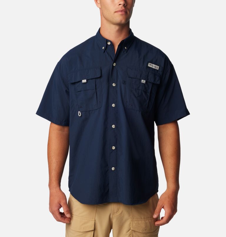 Thumbnail: Men’s PFG Bahama II Short Sleeve Shirt - Tall, Color: Collegiate Navy, image 6