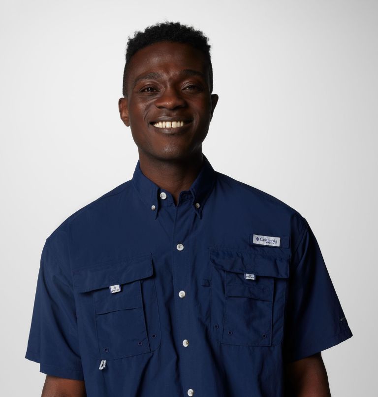 Men’s PFG Bahama II Short Sleeve Shirt - Tall, Color: Collegiate Navy, image 5