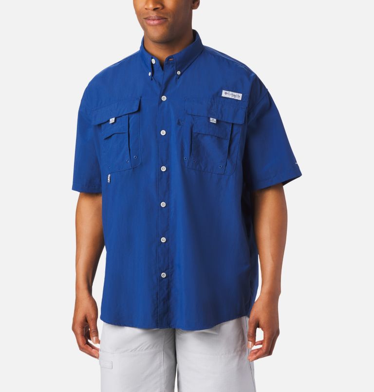 Thumbnail: Men’s PFG Bahama II Short Sleeve Shirt - Tall, Color: Carbon, image 1