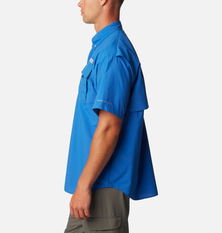 Men’s PFG Bahama II Short Sleeve Shirt - Tall, Color: Vivid Blue, image 3