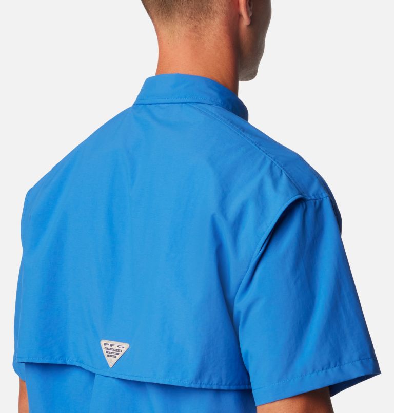 Men’s PFG Bahama II Short Sleeve Shirt - Tall, Color: Vivid Blue, image 5