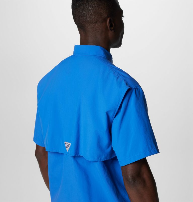 Men’s PFG Bahama II Short Sleeve Shirt - Tall, Color: Vivid Blue, image 6