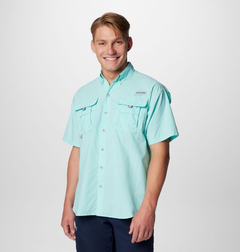 Men’s PFG Bahama II Short Sleeve Shirt - Tall, Color: Gulf Stream, image 4