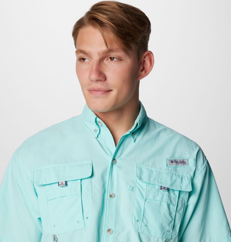 Men’s PFG Bahama II Short Sleeve Shirt - Tall, Color: Gulf Stream, image 5