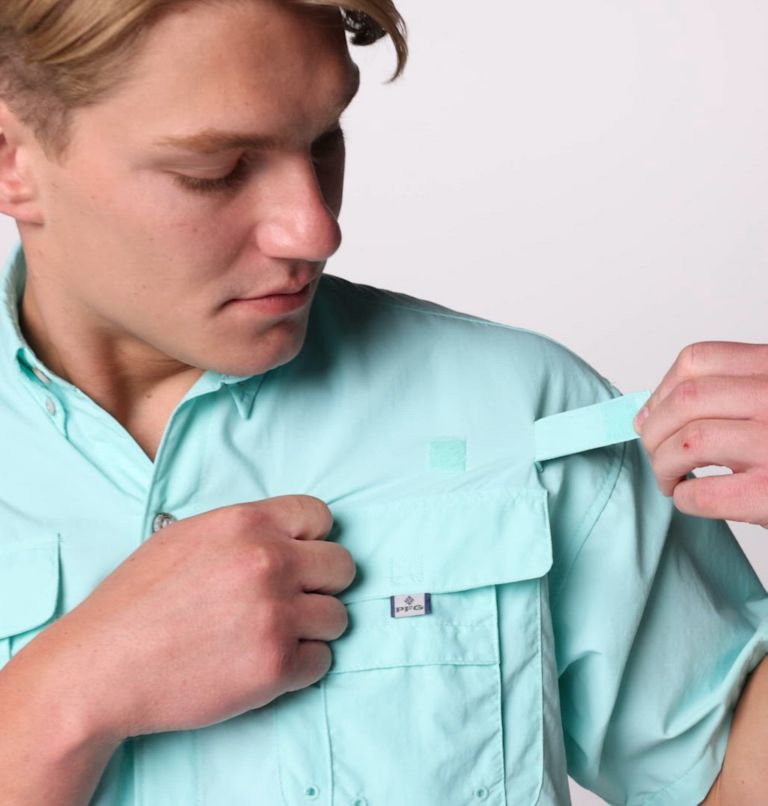 Men’s PFG Bahama II Short Sleeve Shirt - Tall, Color: Gulf Stream