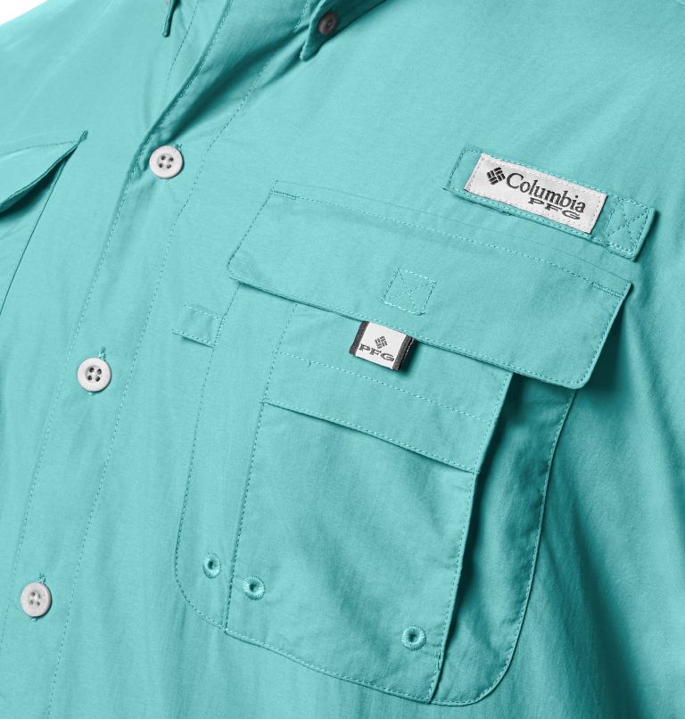 Men’s PFG Bahama II Short Sleeve Shirt - Tall, Color: Gulf Stream, image 3