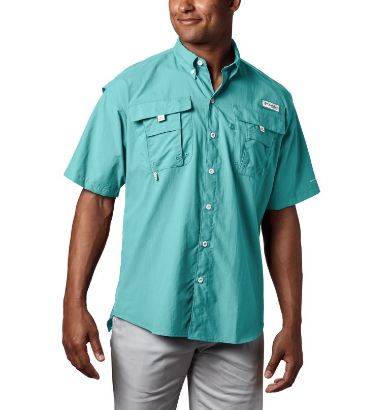 Thumbnail: Men’s PFG Bahama II Short Sleeve Shirt - Tall, Color: Gulf Stream, image 1
