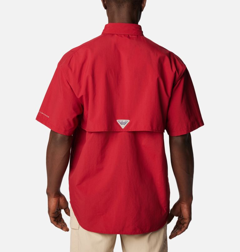 Thumbnail: Men’s PFG Bahama II Short Sleeve Shirt - Tall, Color: Beet, image 2