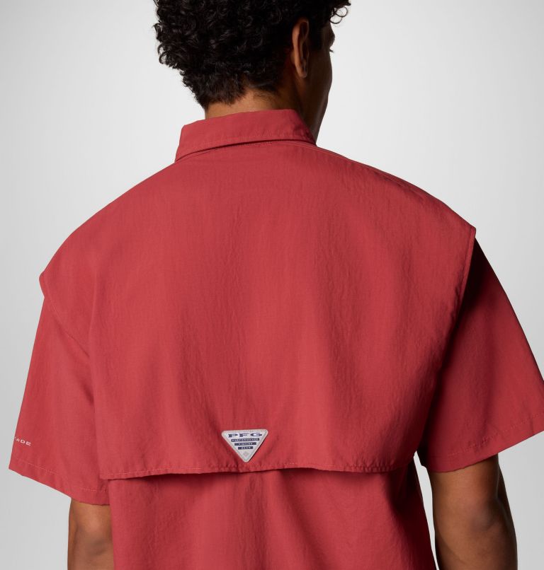 Men’s PFG Bahama II Short Sleeve Shirt - Tall, Color: Dusty Crimson, image 6