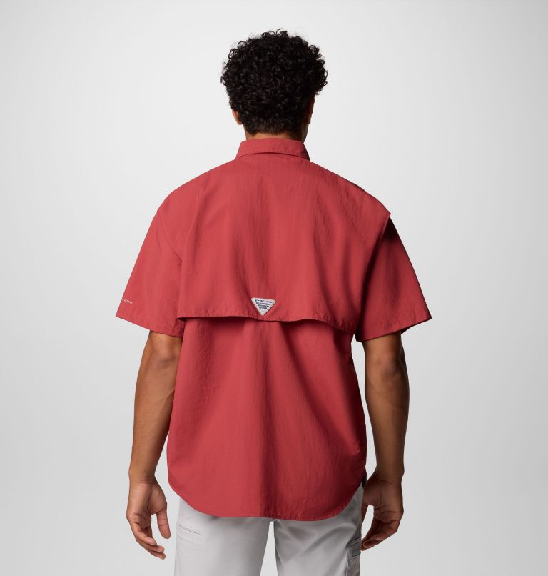 Men’s PFG Bahama II Short Sleeve Shirt - Tall, Color: Dusty Crimson, image 3