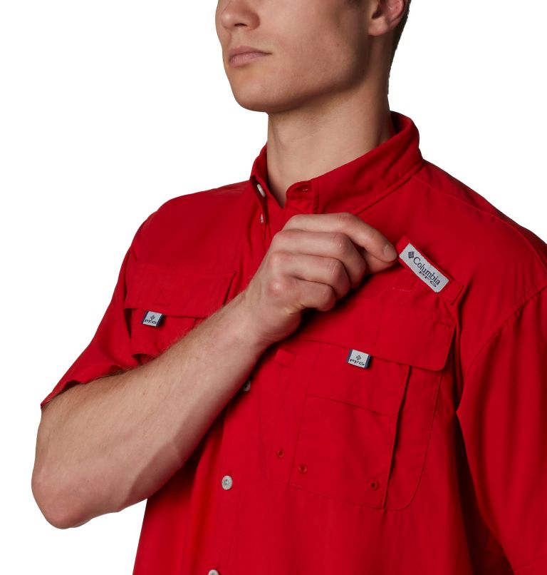 Men’s PFG Bahama II Short Sleeve Shirt - Tall, Color: Red Spark, image 4