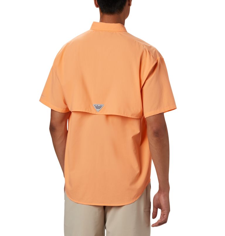 Thumbnail: Men’s PFG Bahama II Short Sleeve Shirt - Tall, Color: Bright Nectar, image 2
