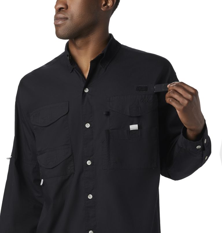 Men’s PFG Bonehead Long Sleeve Shirt, Color: Black, image 6