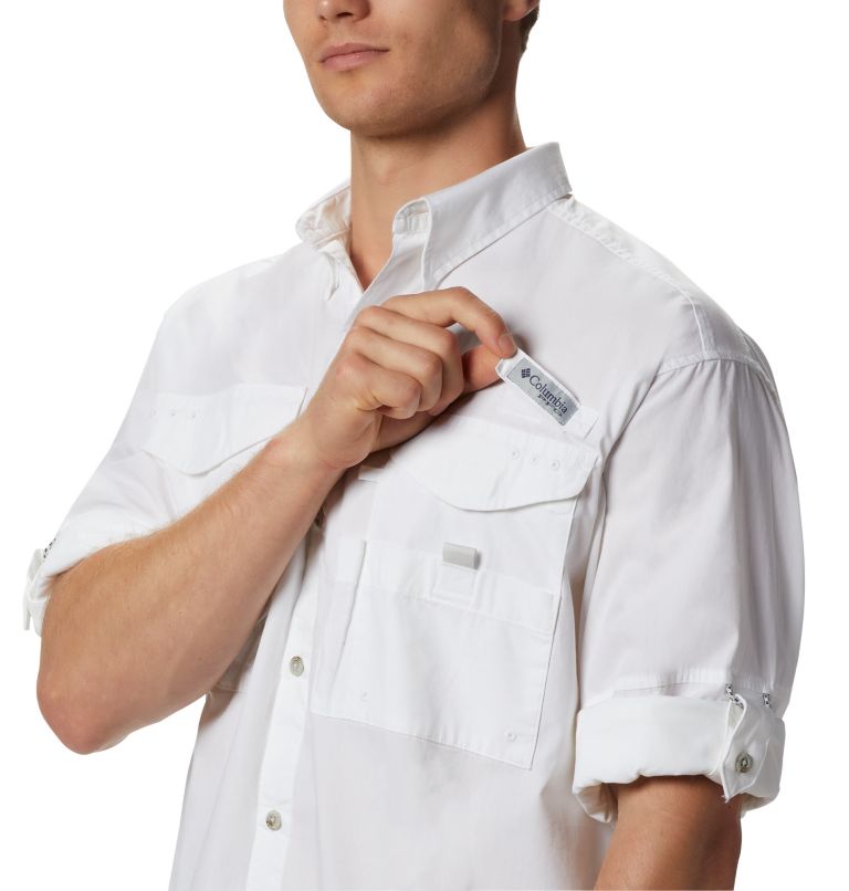 Men’s PFG Bonehead Long Sleeve Shirt, Color: White, image 5