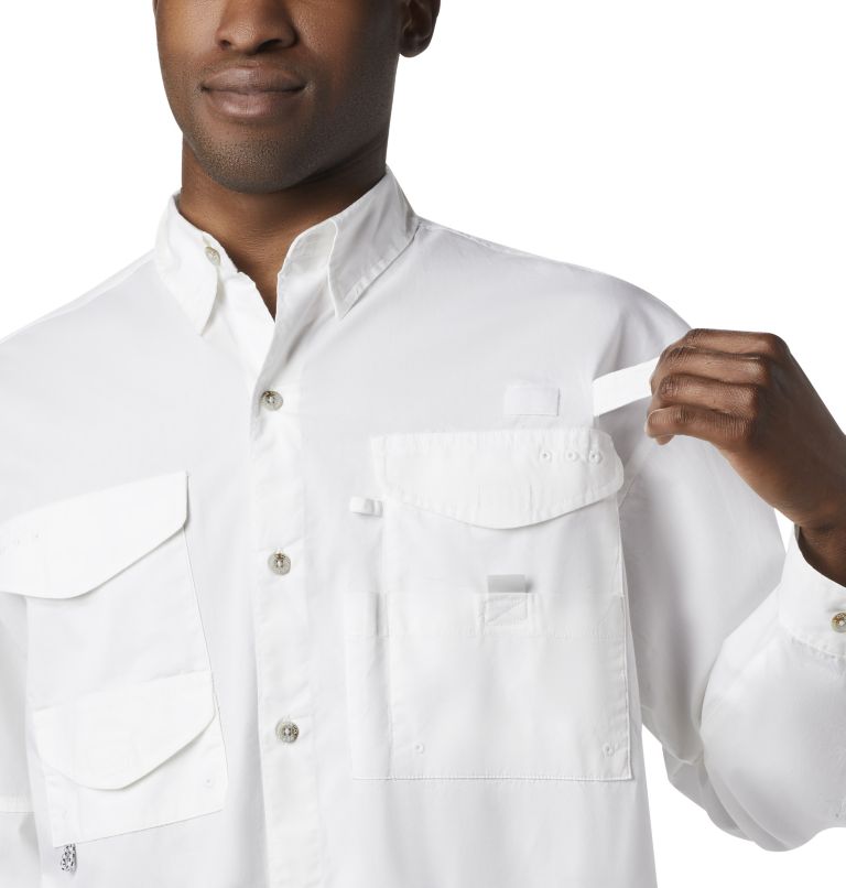 Men’s PFG Bonehead Long Sleeve Shirt, Color: White, image 6