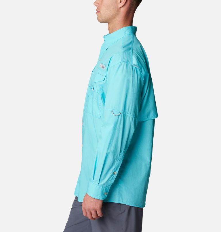 Men’s PFG Bonehead Long Sleeve Shirt, Color: Opal Blue, image 3