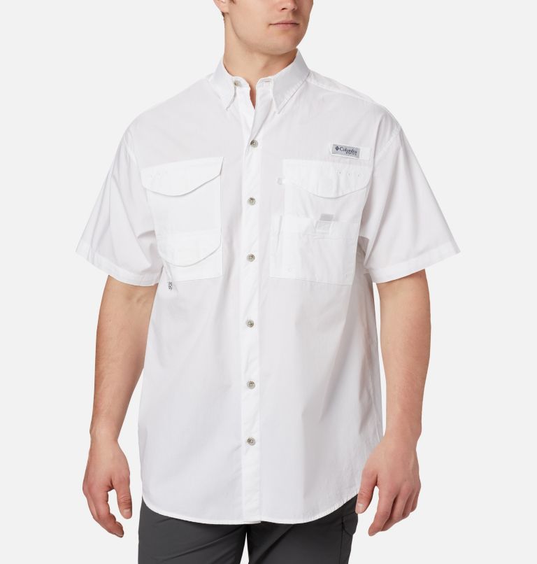 Men’s PFG Bonehead Short Sleeve Shirt, Color: White, image 1