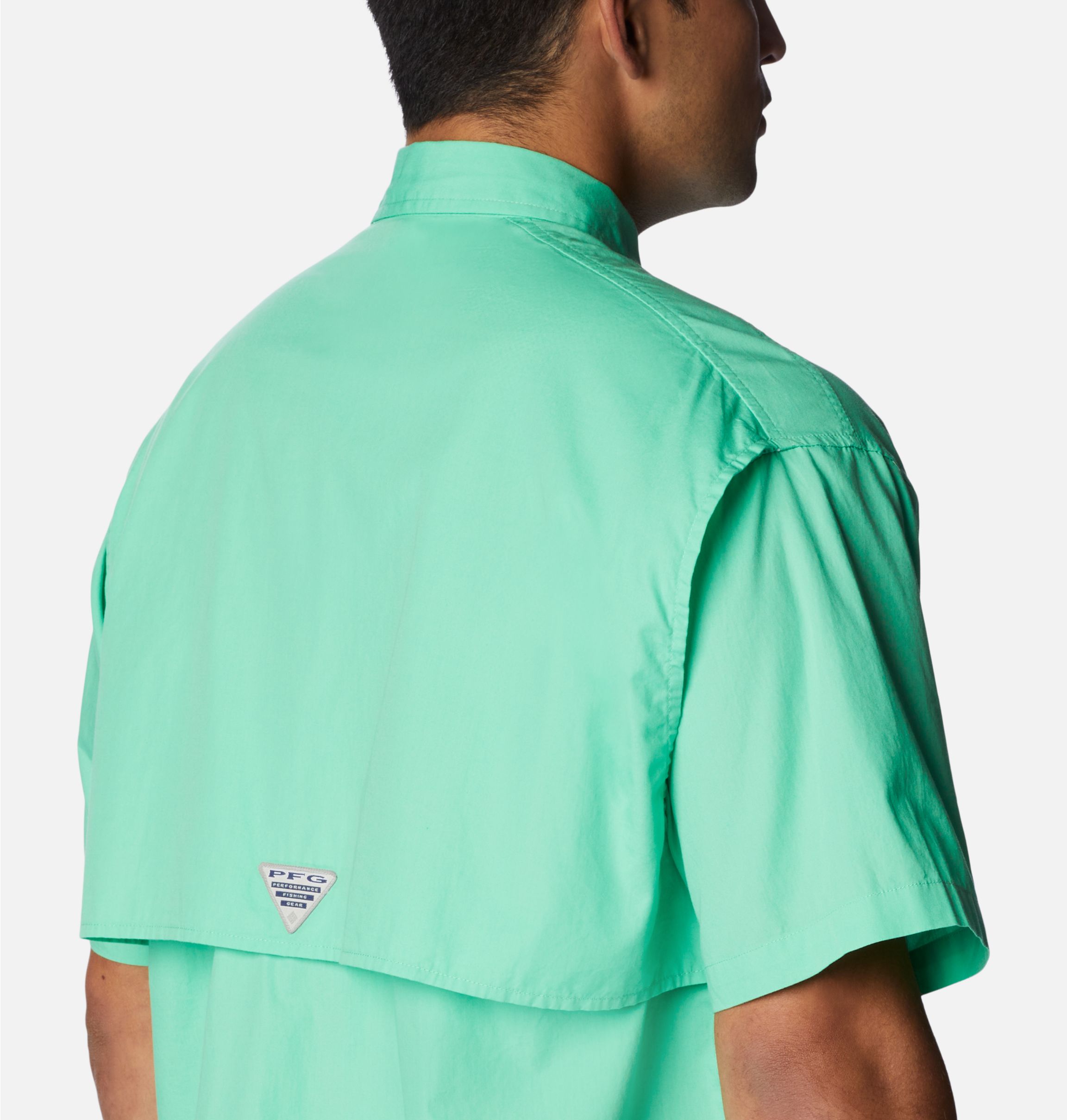 COLUMBIA PFG Cotton Fishing Shirt Vents Hook/Loop Closure Pockets