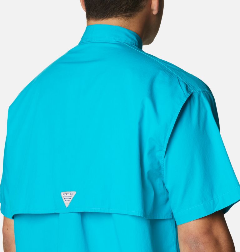 Thumbnail: Men’s PFG Bonehead Short Sleeve Shirt - Tall, Color: Ocean Teal, image 5