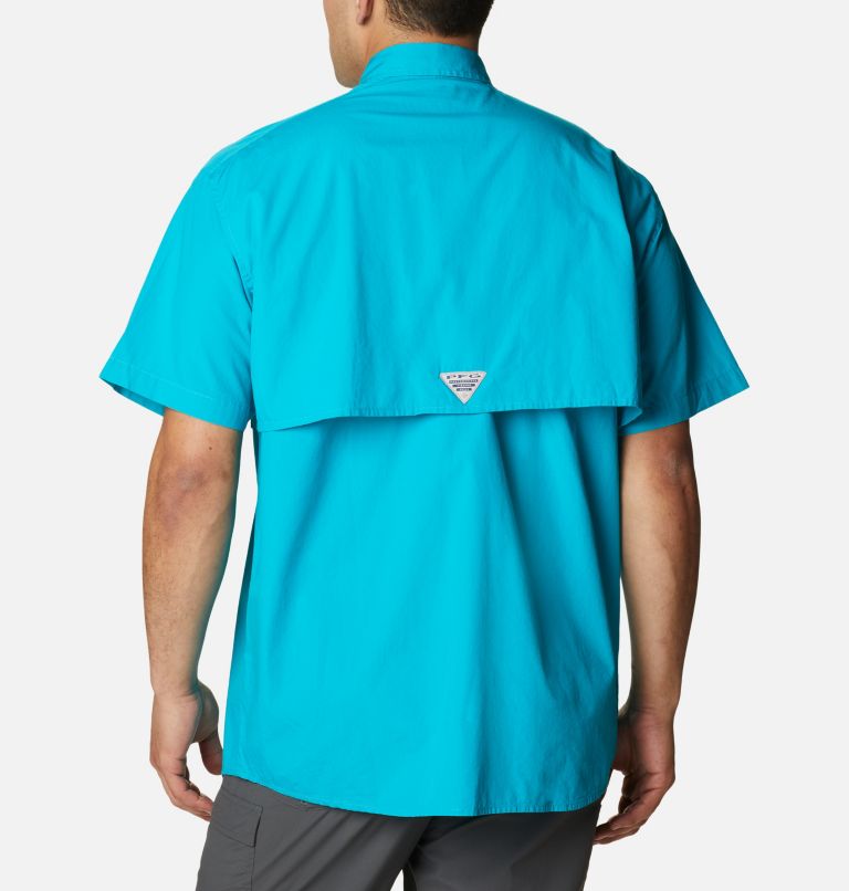 Men’s PFG Bonehead Short Sleeve Shirt - Tall, Color: Ocean Teal, image 2