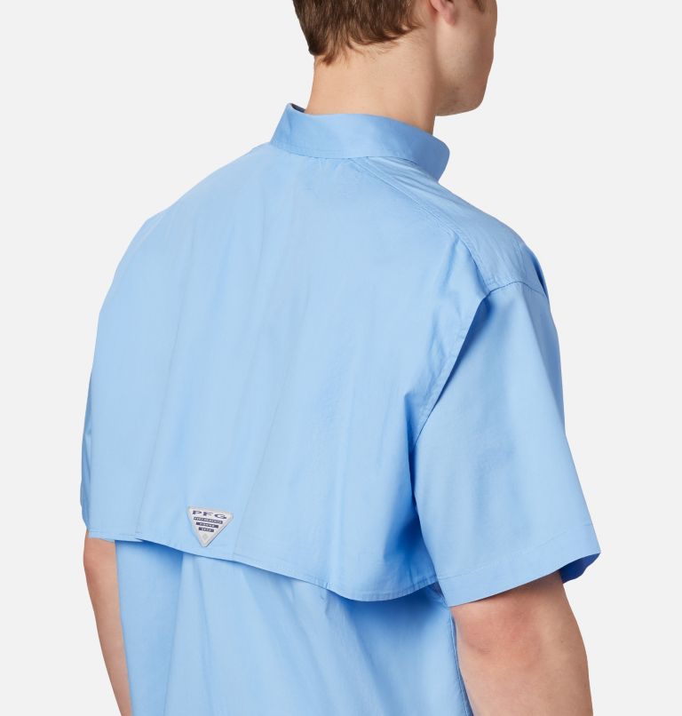 Men’s PFG Bonehead Short Sleeve Shirt, Color: White Cap, image 3
