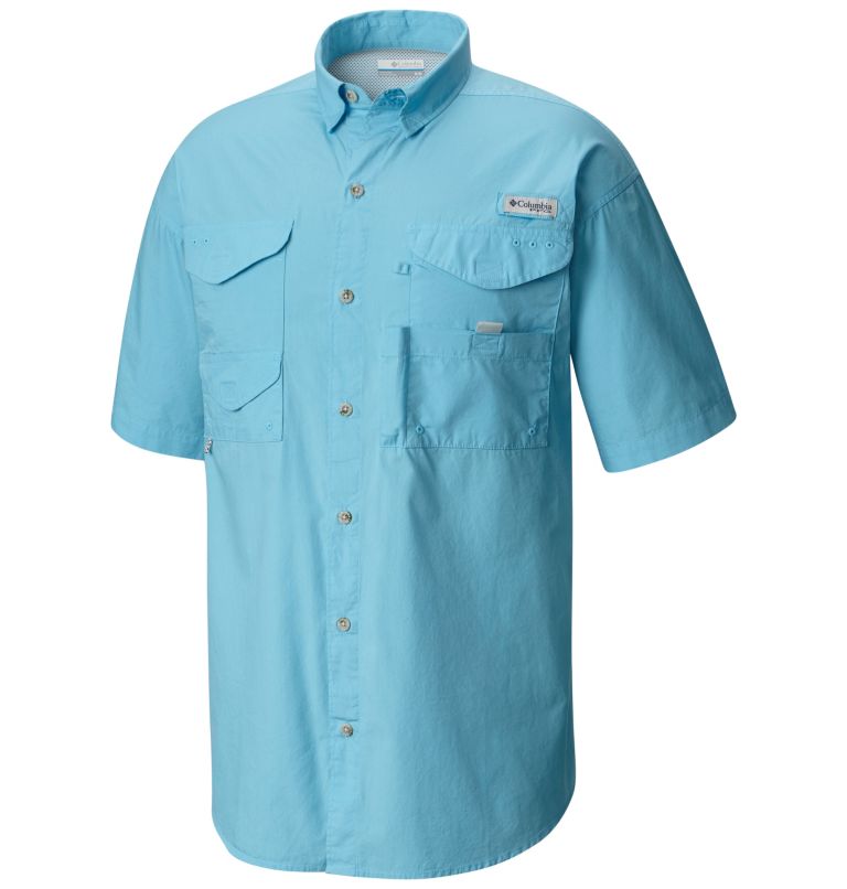 Men’s PFG Bonehead Short Sleeve Shirt, Color: Riptide, image 1