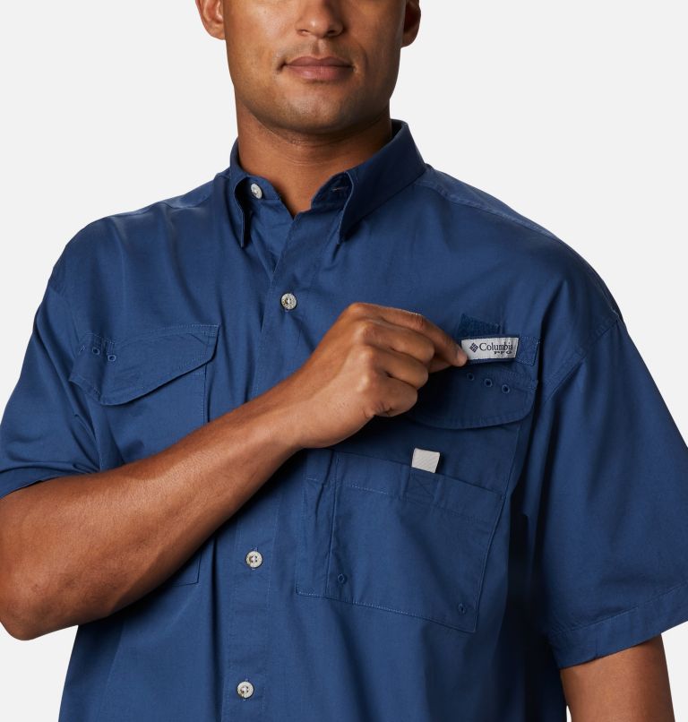 Men’s PFG Bonehead Short Sleeve Shirt, Color: Carbon, image 4