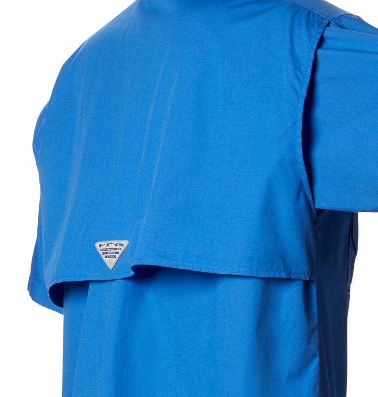 Thumbnail: Men’s PFG Bonehead Short Sleeve Shirt, Color: Vivid Blue, image 5