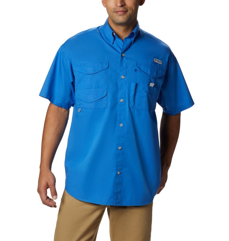 Columbia Cotton T-shirt Mens Small Blue PFG Short Sleeve Fishing