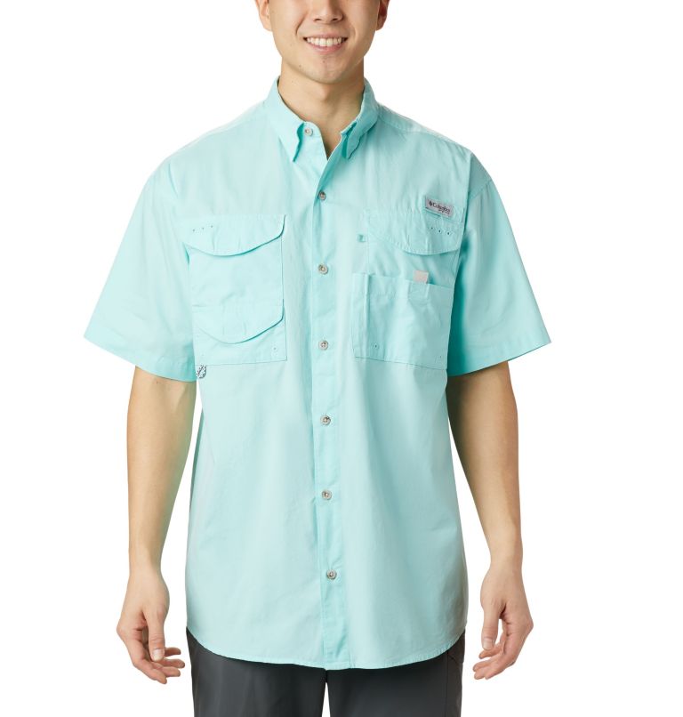 Columbia Men's PFG Bonehead Short Sleeve Shirt - Tall - LT - Blue