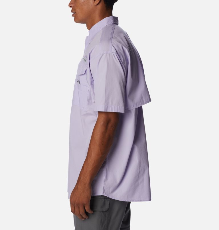 Thumbnail: Men’s PFG Bonehead Short Sleeve Shirt, Color: Soft Violet, image 3