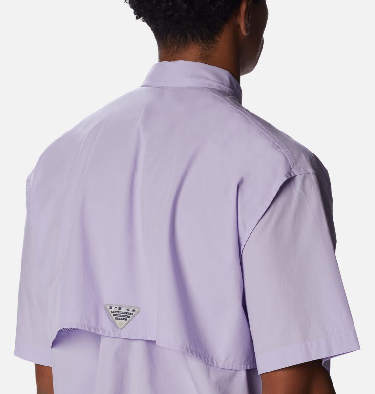 Thumbnail: Men’s PFG Bonehead Short Sleeve Shirt, Color: Soft Violet, image 5