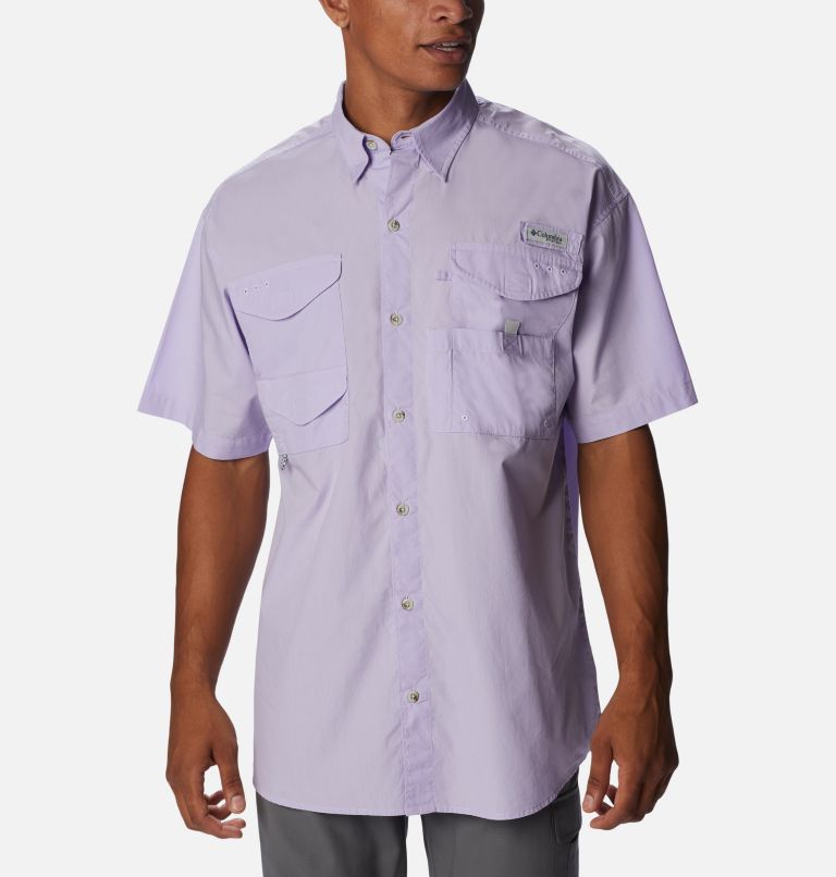 Men’s PFG Bonehead Short Sleeve Shirt, Color: Soft Violet, image 1