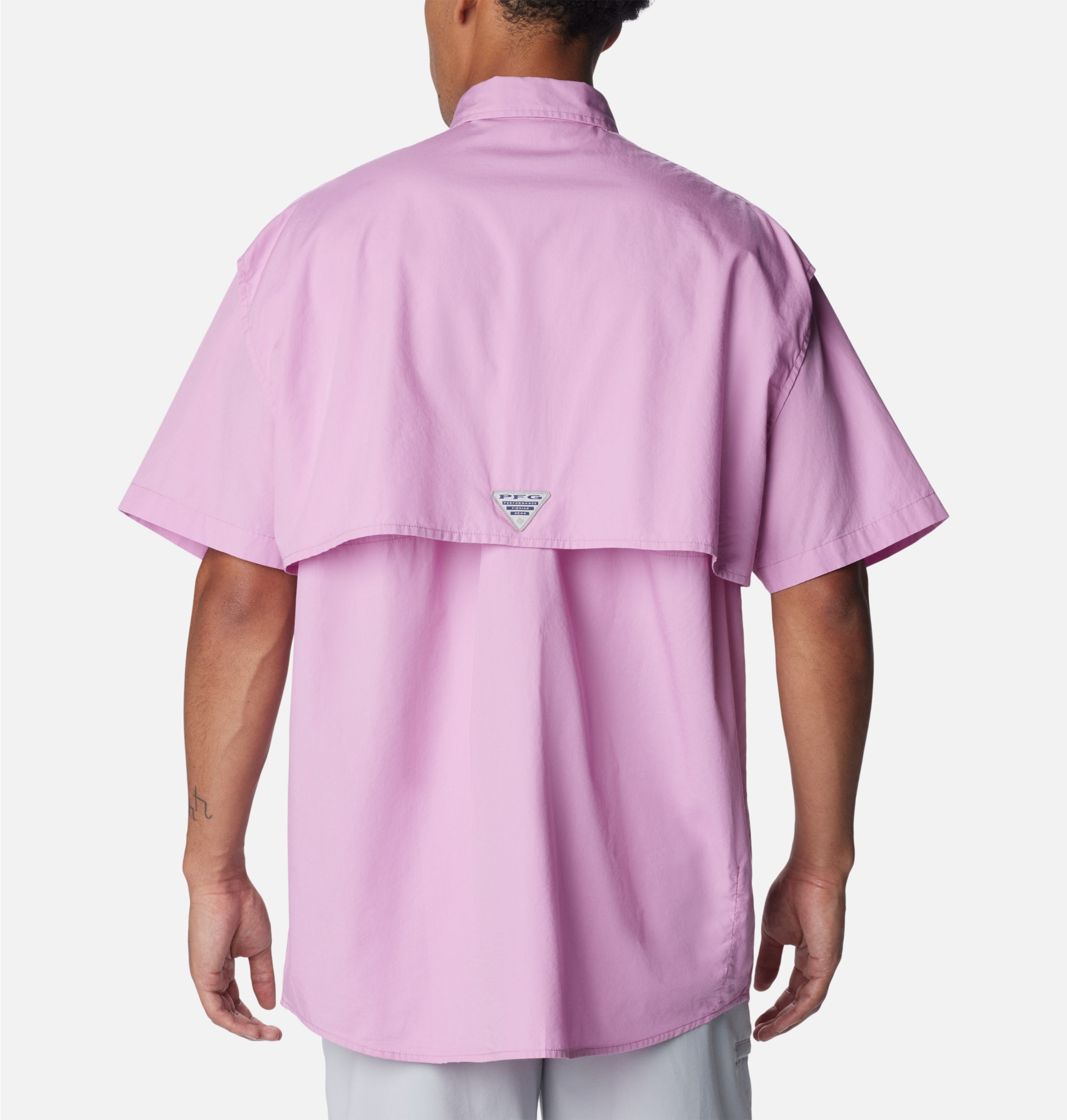 Columbia PFG Performance Fishing Gear Short Sleeve Vented Fishing Shirt Pink  (M)
