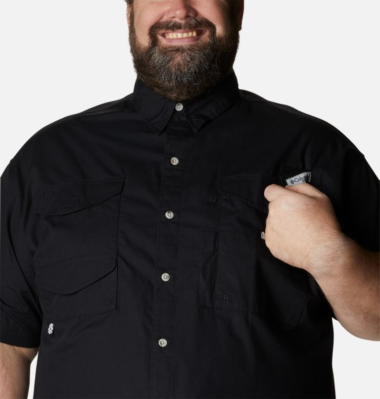 Men’s PFG Bonehead Short Sleeve Shirt - Big, Color: Black, image 4