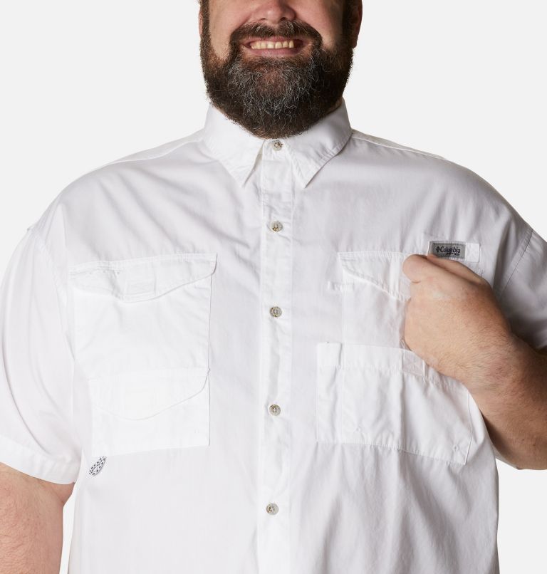 Thumbnail: Men’s PFG Bonehead Short Sleeve Shirt - Big, Color: White, image 4