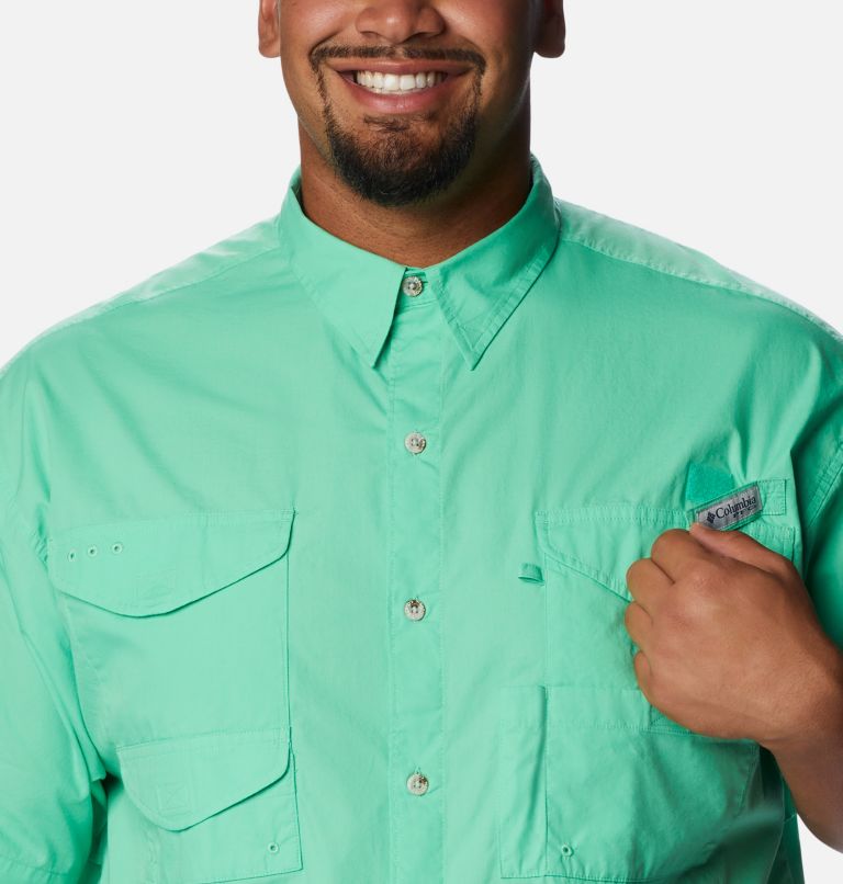 Men’s PFG Bonehead Short Sleeve Shirt - Big, Color: Light Jade, image 4