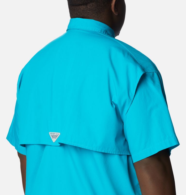 Men’s PFG Bonehead Short Sleeve Shirt - Big, Color: Ocean Teal, image 5