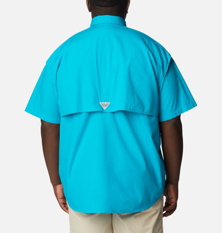 Men’s PFG Bonehead Short Sleeve Shirt - Big, Color: Ocean Teal, image 2
