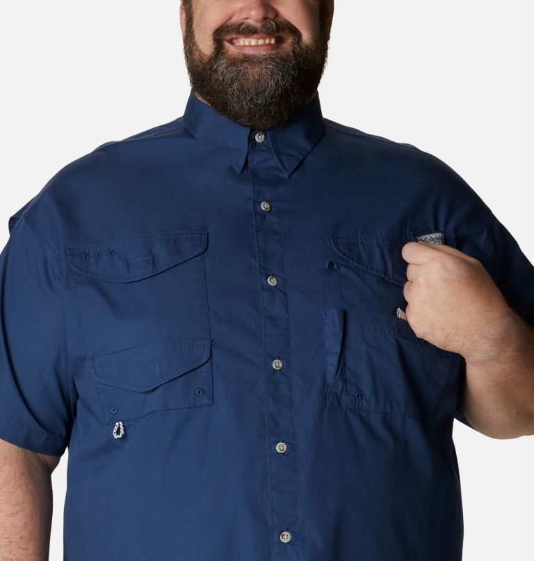 Men’s PFG Bonehead Short Sleeve Shirt - Big, Color: Carbon, image 4