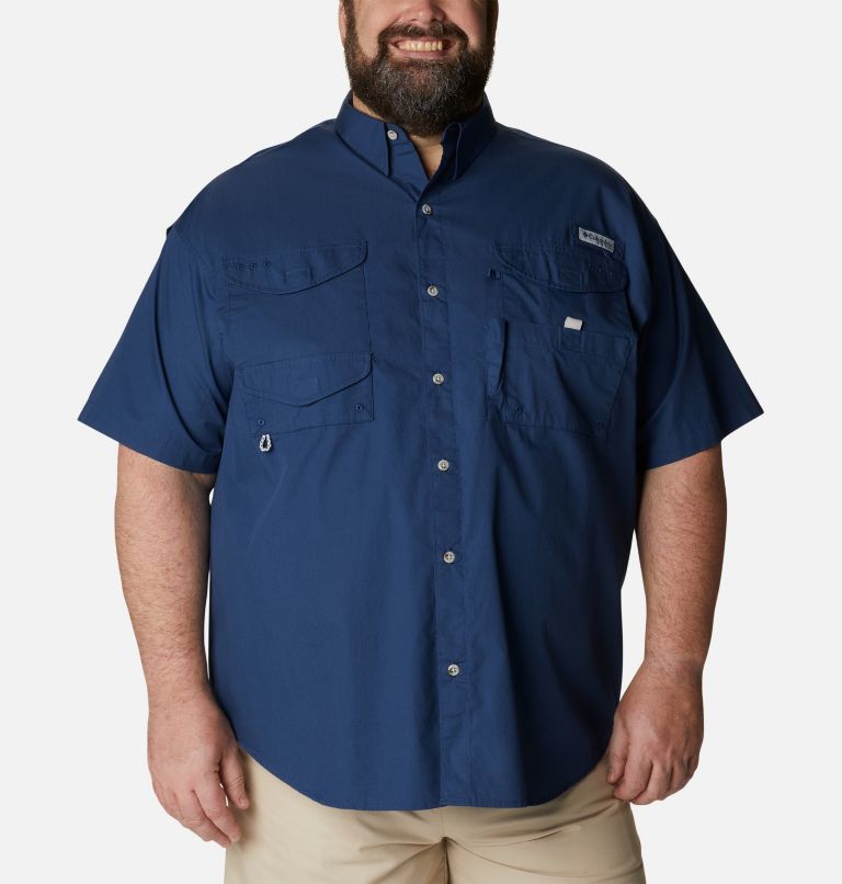 Men’s PFG Bonehead Short Sleeve Shirt - Big, Color: Carbon, image 1