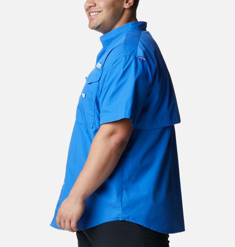 Men’s PFG Bonehead Short Sleeve Shirt - Big, Color: Vivid Blue, image 3